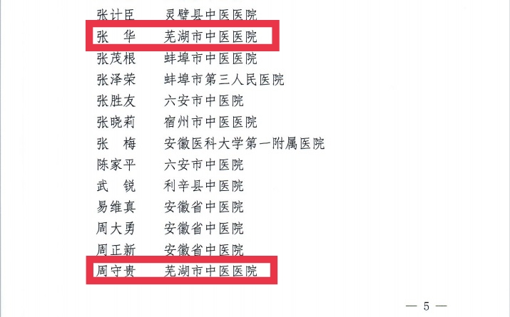 【喜報(bào)】蕪湖市中醫(yī)醫(yī)院多人獲評(píng)第二屆安徽省國醫(yī)名師、第三屆安徽省名中醫(yī)、第一屆安徽省名中藥師(圖4)